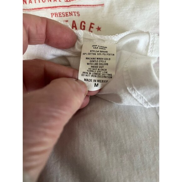 Vtg Women's Detroit Red Wings Hockey White Red T-Shirt 1931 National Anthem Pres - Picture 8 of 9